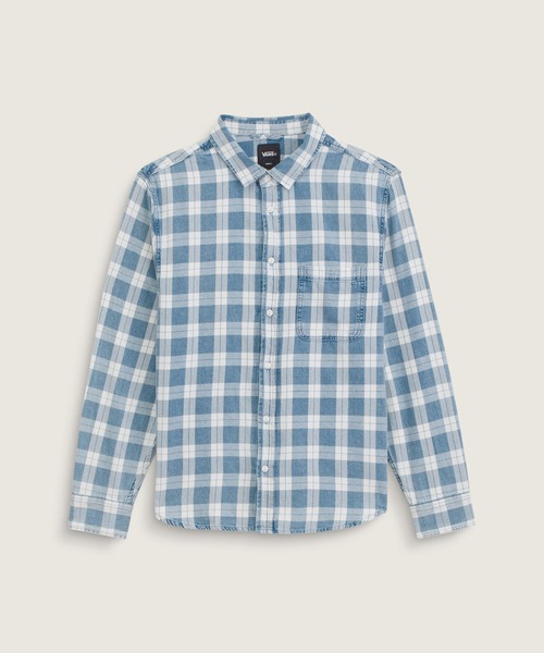 VANS(バンズ)の「LAWSON ビンテージ インディゴ シャツ / Lawson Vintage Indigo LS Shirt VN000U56HEC1(シャツ/ブラウス・メンズ・インディゴブルー・SMALL/MEDIUM/LARGE/X-LARGE)」の4枚目の写真