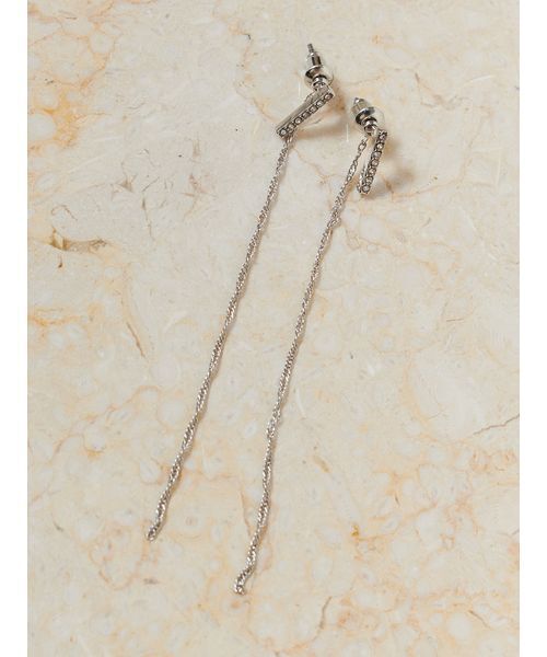 SNIDEL(スナイデル)の「2wayツイストチェーンピアス(ピアス(両耳用)・レディース・ゴールド/シルバー・F)」の1枚目の写真