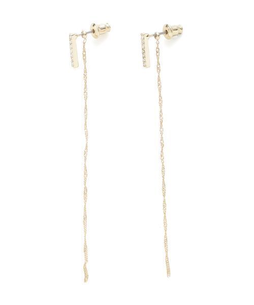 SNIDEL(スナイデル)の「2wayツイストチェーンピアス(ピアス(両耳用)・レディース・ゴールド/シルバー・F)」の13枚目の写真
