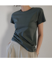 ブロードコットンスリムTシャツ(ブラック)
