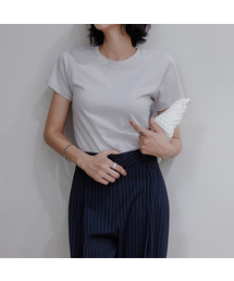 ブロードコットンスリムTシャツ(ブラック)