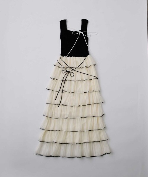 OLIVE des OLIVE(オリーブデオリーブ)の「【Belle Charme】Multi Tiered Frill Onepiece(ワンピース・レディース・ブラック/ホワイト/オフホワイト・FREE)」の10枚目の写真