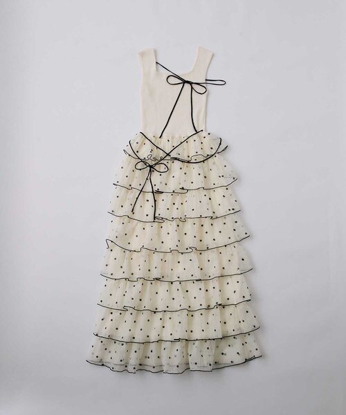 OLIVE des OLIVE(オリーブデオリーブ)の「【Belle Charme】Multi Tiered Frill Onepiece(ワンピース・レディース・ブラック/ホワイト/オフホワイト・FREE)」の14枚目の写真
