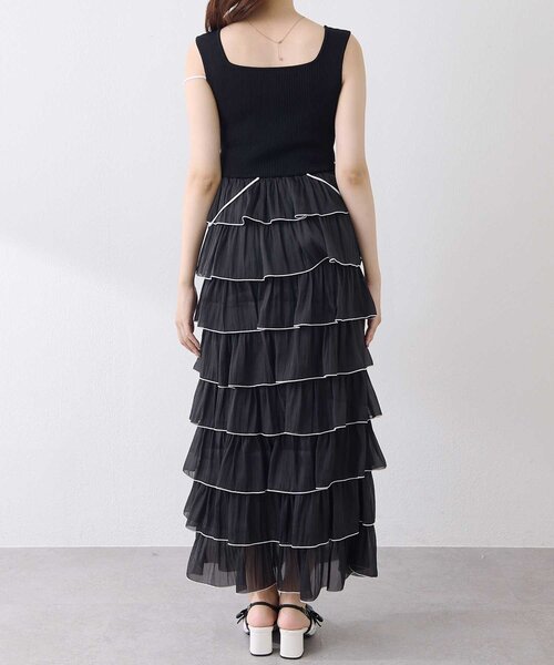 OLIVE des OLIVE(オリーブデオリーブ)の「【Belle Charme】Multi Tiered Frill Onepiece(ワンピース・レディース・ブラック/ホワイト/オフホワイト・FREE)」の18枚目の写真