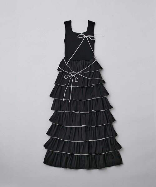 OLIVE des OLIVE(オリーブデオリーブ)の「【Belle Charme】Multi Tiered Frill Onepiece(ワンピース・レディース・ブラック/ホワイト/オフホワイト・FREE)」の4枚目の写真