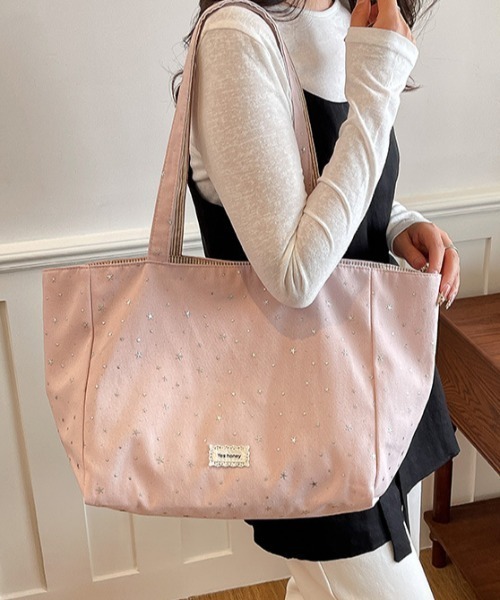 mebole（メボレ）の「reversible tote bag（トートバッグ・レディース・アイボリー/ピンク/ブルー/グリーン/ブラック・FREE）」の5枚目の写真