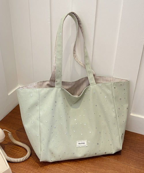 mebole（メボレ）の「reversible tote bag（トートバッグ・レディース・アイボリー/ピンク/ブルー/グリーン/ブラック・FREE）」の12枚目の写真