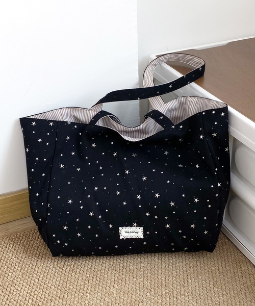 mebole（メボレ）の「reversible tote bag（トートバッグ・レディース・アイボリー/ピンク/ブルー/グリーン/ブラック・FREE）」の7枚目の写真