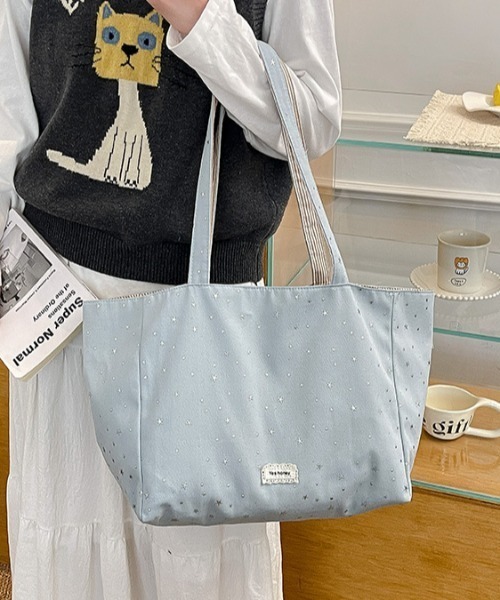 mebole（メボレ）の「reversible tote bag（トートバッグ・レディース・アイボリー/ピンク/ブルー/グリーン/ブラック・FREE）」の13枚目の写真