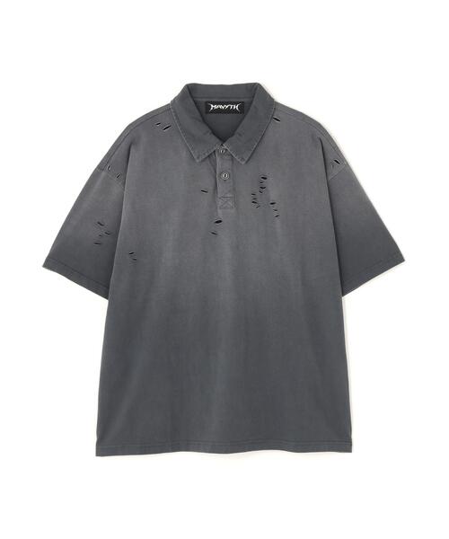 L.H.P（エルエイチピー）の「MAVYTH/メヴィス/ASID WASH DAMAGE POLO SHIRTS（ポロシャツ・メンズ・ブラック/グレー/ネイビー・M/XL/L）」の2枚目の写真