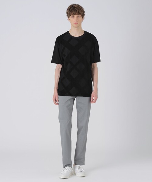 BLACK LABEL CRESTBRIDGE(ブラックレーベル・クレストブリッジ)の「パイルシャドーチェックTシャツ(Tシャツ/カットソー・メンズ・オフホワイト/ブラック/グリーン系その他/ベージュ系その他・XL/L/M)」の19枚目の写真