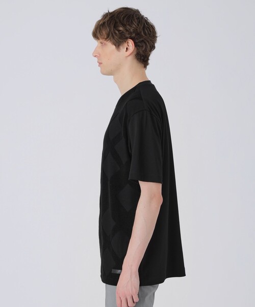 BLACK LABEL CRESTBRIDGE(ブラックレーベル・クレストブリッジ)の「パイルシャドーチェックTシャツ(Tシャツ/カットソー・メンズ・オフホワイト/ブラック/グリーン系その他/ベージュ系その他・XL/L/M)」の18枚目の写真