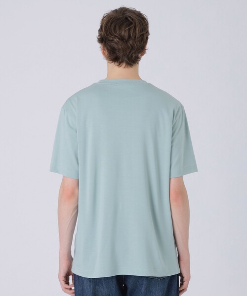 BLACK LABEL CRESTBRIDGE(ブラックレーベル・クレストブリッジ)の「パイルシャドーチェックTシャツ(Tシャツ/カットソー・メンズ・オフホワイト/ブラック/グリーン系その他/ベージュ系その他・XL/L/M)」の7枚目の写真