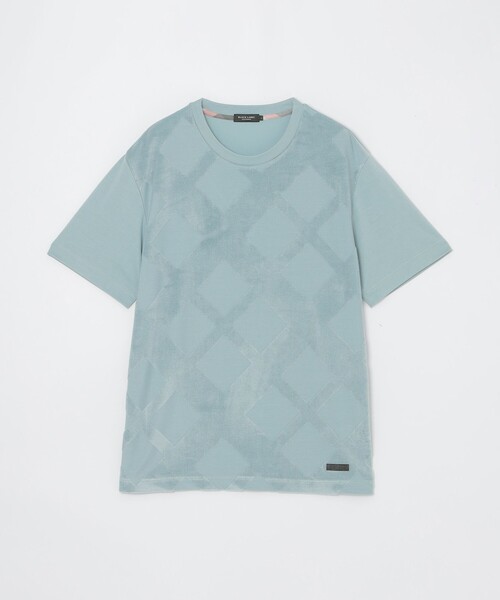 BLACK LABEL CRESTBRIDGE(ブラックレーベル・クレストブリッジ)の「パイルシャドーチェックTシャツ(Tシャツ/カットソー・メンズ・オフホワイト/ブラック/グリーン系その他/ベージュ系その他・XL/L/M)」の5枚目の写真