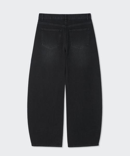 MUSINSA STANDARD WOMAN（ムシンサスタンダードウーマン）の「ウィメンズエッセンシャルカーブデニムパンツ[ウォッシュドブラック]（デニムパンツ・レディース・その他・30/24/25/26/27/28/29）」の5枚目の写真