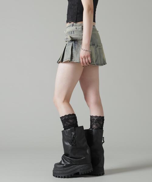 ROYAL FLASH（ロイヤルフラッシュ）の「MAVYTH/メヴィス/DOUBLE BELTED SKIRT（スカート・レディース・ブラック/ブルー系その他3・L/M）」の16枚目の写真