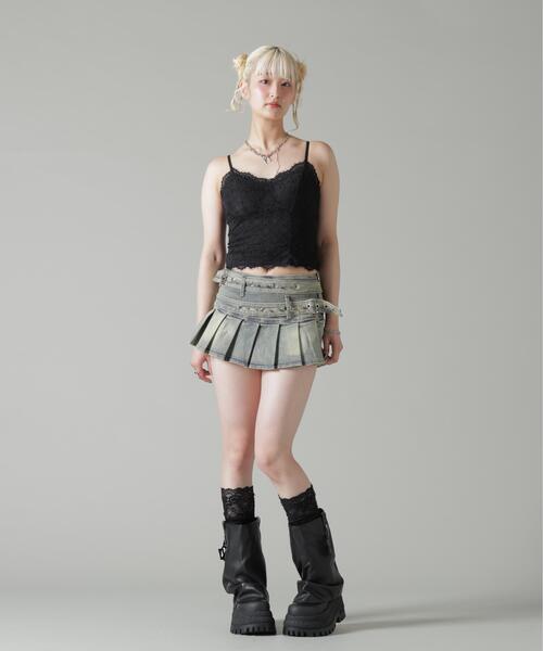 ROYAL FLASH（ロイヤルフラッシュ）の「MAVYTH/メヴィス/DOUBLE BELTED SKIRT（スカート・レディース・ブラック/ブルー系その他3・L/M）」の18枚目の写真