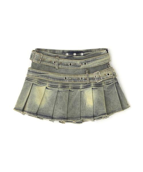 ROYAL FLASH（ロイヤルフラッシュ）の「MAVYTH/メヴィス/DOUBLE BELTED SKIRT（スカート・レディース・ブラック/ブルー系その他3・L/M）」の19枚目の写真