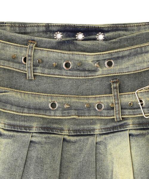 ROYAL FLASH（ロイヤルフラッシュ）の「MAVYTH/メヴィス/DOUBLE BELTED SKIRT（スカート・レディース・ブラック/ブルー系その他3・L/M）」の21枚目の写真