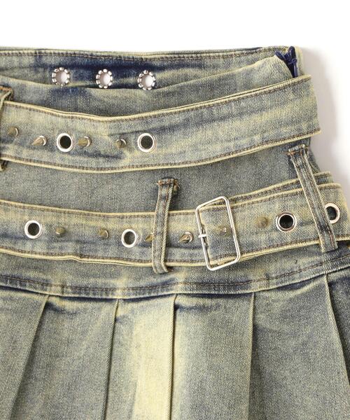 ROYAL FLASH（ロイヤルフラッシュ）の「MAVYTH/メヴィス/DOUBLE BELTED SKIRT（スカート・レディース・ブラック/ブルー系その他3・L/M）」の22枚目の写真