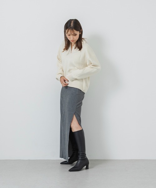 EVOL（イーボル）の「【S-LLサイズ展開・美脚効果あり】5.5cmポインテッドストレッチロングブーツ CB23889（ブーツ・レディース・ブラック・LL/L/M/S）」の2枚目の写真