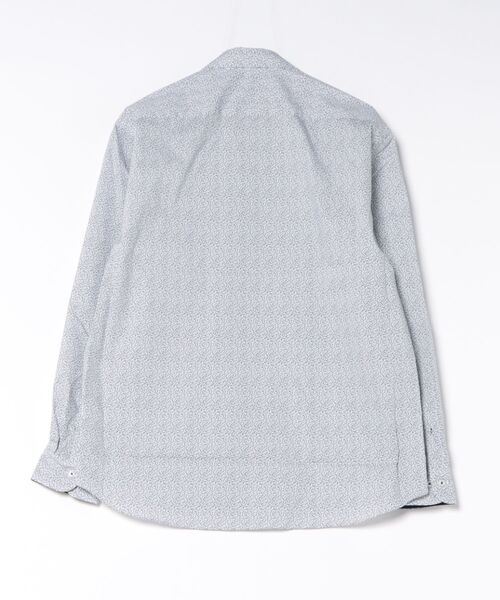 TAKA-Q(タカキュー)の「シャツ 長袖 メンズ ストレッチ 綿混 ブロード レギュラーカラー プリント 総柄 小花(シャツ/ブラウス・メンズ・ブルー・MEDIUM/X-LARGE/LARGE)」の2枚目の写真