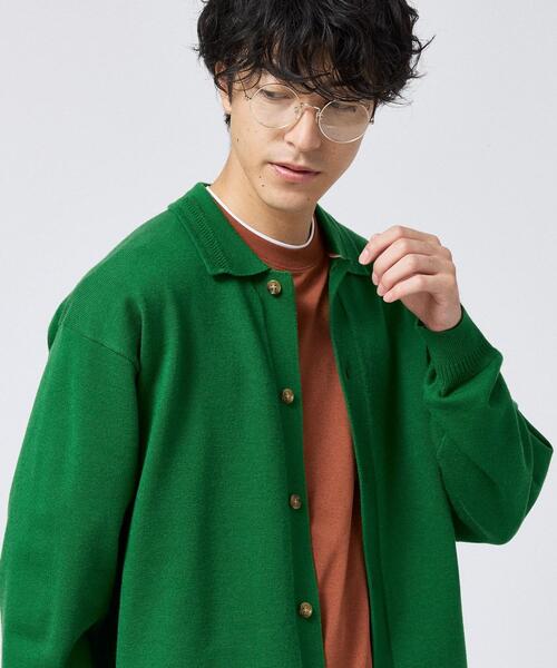 TAKEO KIKUCHI(タケオキクチ)の「ニット シャツ カーディガン(ニット/セーター・メンズ・グリーン/チャコールグレー/ブルー/ブラック・01/02/03/04)」の14枚目の写真