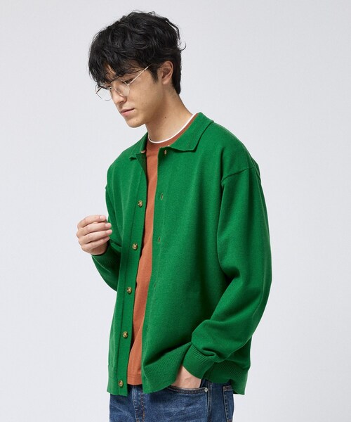 TAKEO KIKUCHI(タケオキクチ)の「ニット シャツ カーディガン(ニット/セーター・メンズ・グリーン/チャコールグレー/ブルー/ブラック・01/02/03/04)」の15枚目の写真