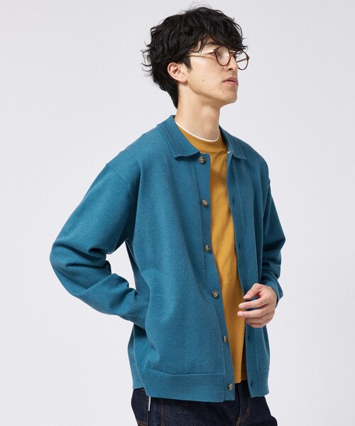 TAKEO KIKUCHI(タケオキクチ)の「ニット シャツ カーディガン(ニット/セーター・メンズ・グリーン/チャコールグレー/ブルー/ブラック・01/02/03/04)」の19枚目の写真