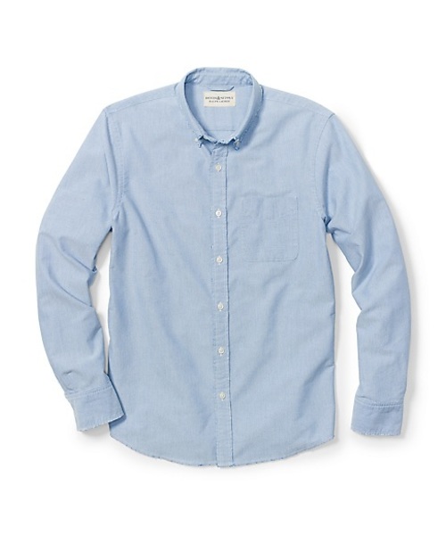 Denim & Supply Ralph Lauren（デニムアンドサプライラルフローレン）の「ディストレスト オックスフォード スポーツシャツ（シャツ/ブラウス・メンズ・ライトブルー/ホワイト・X-SMALL/MEDIUM/SMALL/LARGE/X-LARGE）」の2枚目の写真