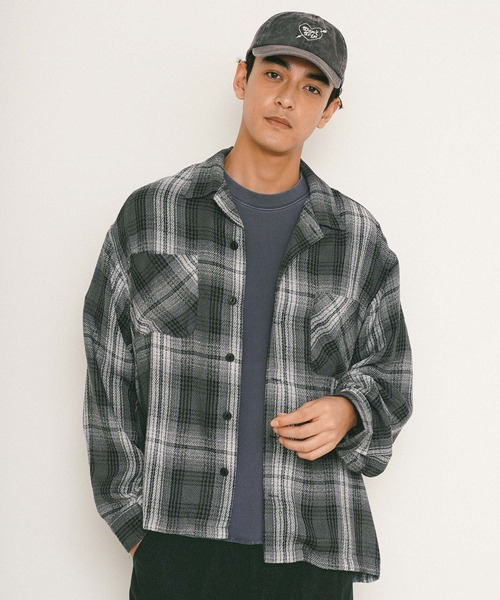 BAYFLOW(ベイフロー)の「ブークレチェックシャツ(シャツ/ブラウス・メンズ・ダークオリーブ/ブルー/チャコール・LARGE/MEDIUM)」の2枚目の写真