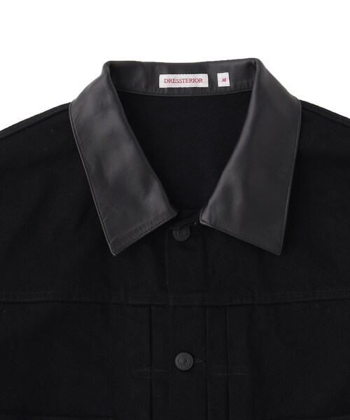 DRESSTERIOR(ドレステリア)の「【セットアップ可】CONEデニム レザーカラーブラックGジャン(ブルゾン・メンズ・ブラック・90/91/92)」の15枚目の写真
