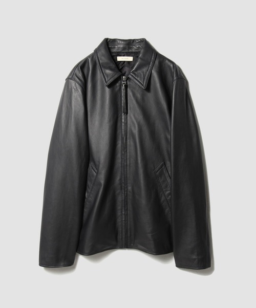 COLUMN(コラム)の「COLUMN / シープレザージャケット<THE COLUMN>(ライダースジャケット・メンズ・ネイビー・LARGE/MEDIUM)」の1枚目の写真