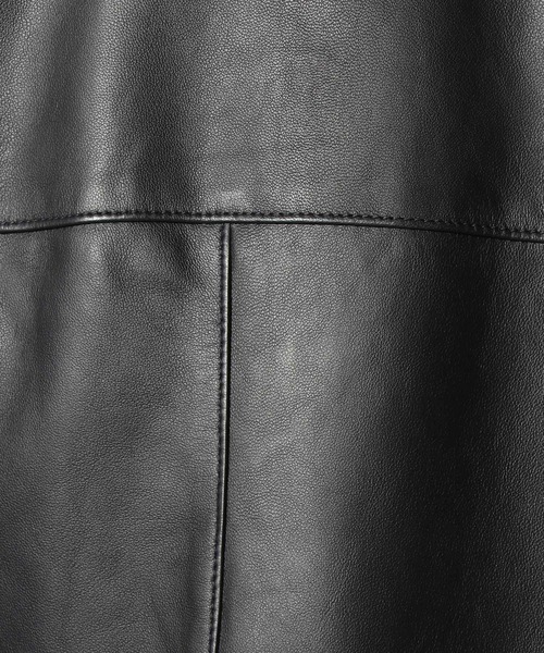 COLUMN(コラム)の「COLUMN / シープレザージャケット<THE COLUMN>(ライダースジャケット・メンズ・ネイビー・LARGE/MEDIUM)」の2枚目の写真