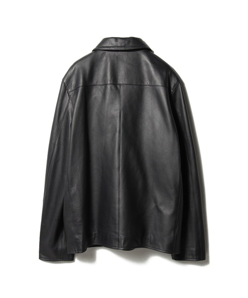 COLUMN(コラム)の「COLUMN / シープレザージャケット<THE COLUMN>(ライダースジャケット・メンズ・ネイビー・LARGE/MEDIUM)」の3枚目の写真