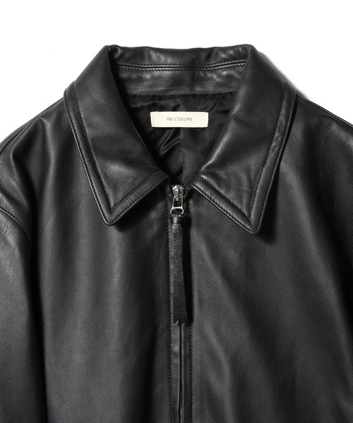 COLUMN(コラム)の「COLUMN / シープレザージャケット<THE COLUMN>(ライダースジャケット・メンズ・ネイビー・LARGE/MEDIUM)」の5枚目の写真