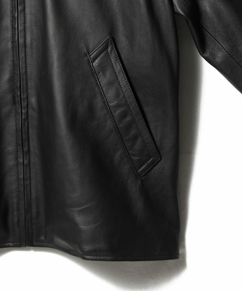 COLUMN(コラム)の「COLUMN / シープレザージャケット<THE COLUMN>(ライダースジャケット・メンズ・ネイビー・LARGE/MEDIUM)」の6枚目の写真