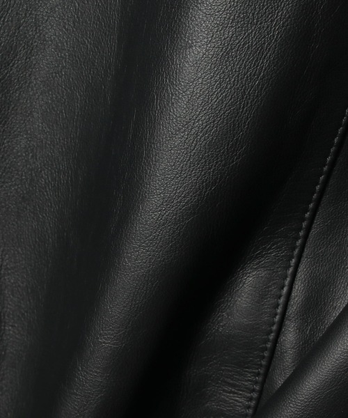 COLUMN(コラム)の「COLUMN / シープレザージャケット<THE COLUMN>(ライダースジャケット・メンズ・ネイビー・LARGE/MEDIUM)」の9枚目の写真