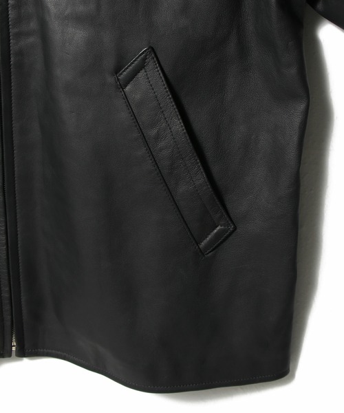 COLUMN(コラム)の「COLUMN / シープレザージャケット<THE COLUMN>(ライダースジャケット・メンズ・ネイビー・LARGE/MEDIUM)」の12枚目の写真