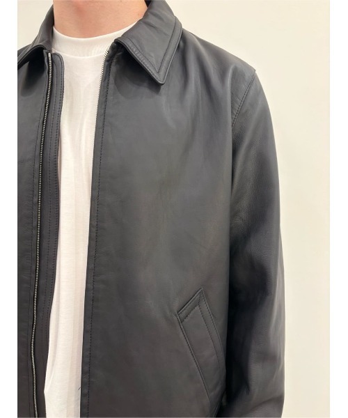 COLUMN(コラム)の「COLUMN / シープレザージャケット<THE COLUMN>(ライダースジャケット・メンズ・ネイビー・LARGE/MEDIUM)」の15枚目の写真