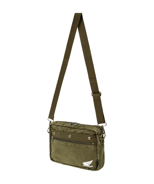 PHYPS MOTORCYCLE(フィップスモーターサイクル)の「Washed Field Mini Cross Bag Khaki(メッセンジャーバッグ・レディース・その他・FREE)」の3枚目の写真