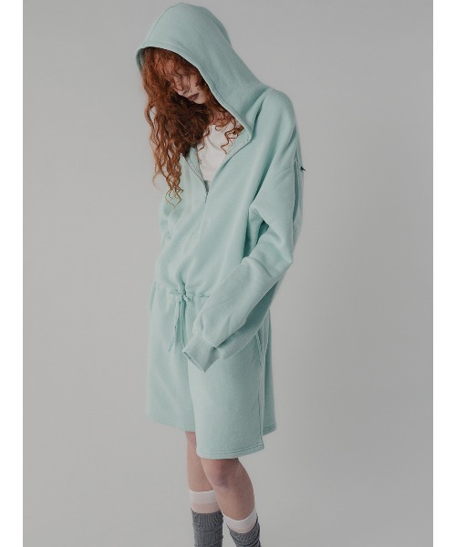 ELCHELE(エルチェレ)の「COZY FRENCH TERRY AIO(つなぎ/オールインワン・レディース・アイボリー/ミント/ブラック・38/36)」の6枚目の写真