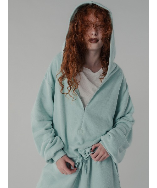 ELCHELE(エルチェレ)の「COZY FRENCH TERRY AIO(つなぎ/オールインワン・レディース・アイボリー/ミント/ブラック・38/36)」の7枚目の写真