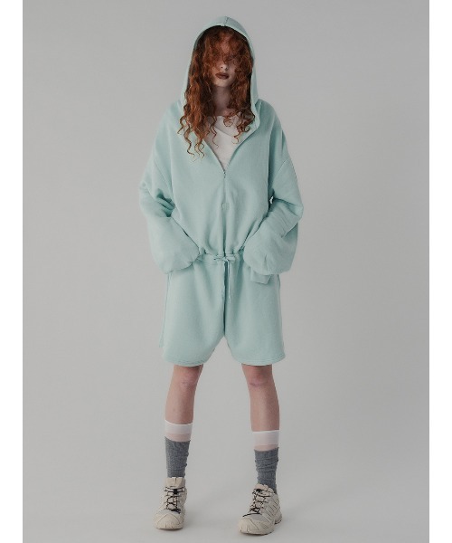 ELCHELE(エルチェレ)の「COZY FRENCH TERRY AIO(つなぎ/オールインワン・レディース・アイボリー/ミント/ブラック・38/36)」の8枚目の写真