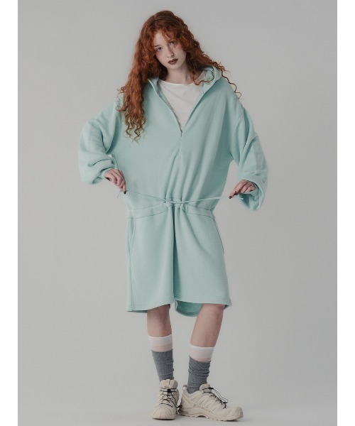 ELCHELE(エルチェレ)の「COZY FRENCH TERRY AIO(つなぎ/オールインワン・レディース・アイボリー/ミント/ブラック・38/36)」の9枚目の写真