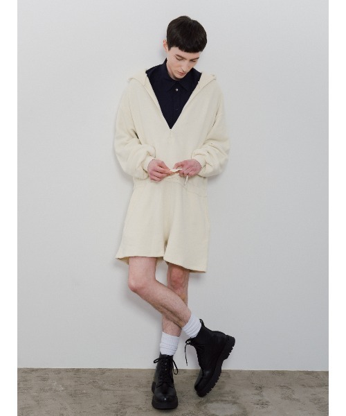 ELCHELE(エルチェレ)の「COZY FRENCH TERRY AIO(つなぎ/オールインワン・レディース・アイボリー/ミント/ブラック・38/36)」の19枚目の写真
