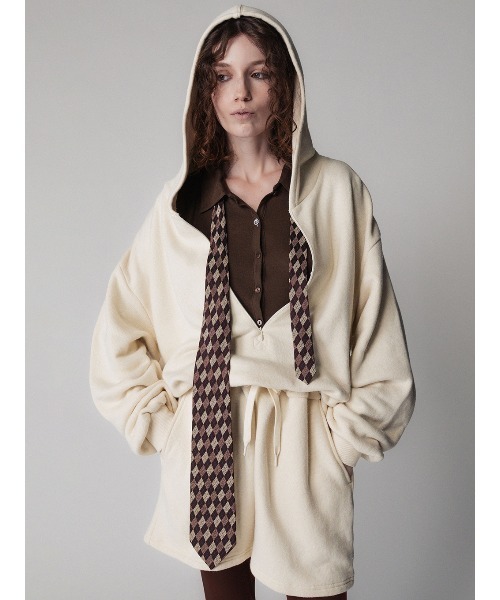 ELCHELE(エルチェレ)の「COZY FRENCH TERRY AIO(つなぎ/オールインワン・レディース・アイボリー/ミント/ブラック・38/36)」の4枚目の写真