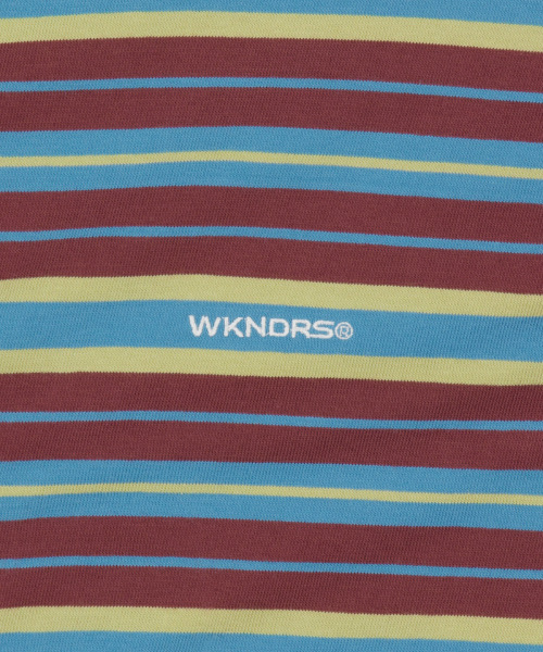 WKNDRS(ウィーキャンドース)の「MULTI STRIPE LS Tシャツ (バーガンディ)(Tシャツ/カットソー・レディース・その他・LARGE/MEDIUM/X-LARGE/SMALL)」の6枚目の写真