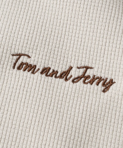 JOHN'S CLOSET(ジョンズクローゼット)の「【15】〔Tom & Jerry/トムとジェリー〕ワッフル×フリース ワンポイント刺繍 フルジップパーカー メンズ/レディース/またぎ刺繍(パーカー・メンズ・ブラック/オフホワイト/ブラウン/サックスブルー・LARGE/MEDIUM)」の7枚目の写真