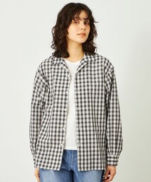 GREY LABEL チェックオープンカラーシャツ